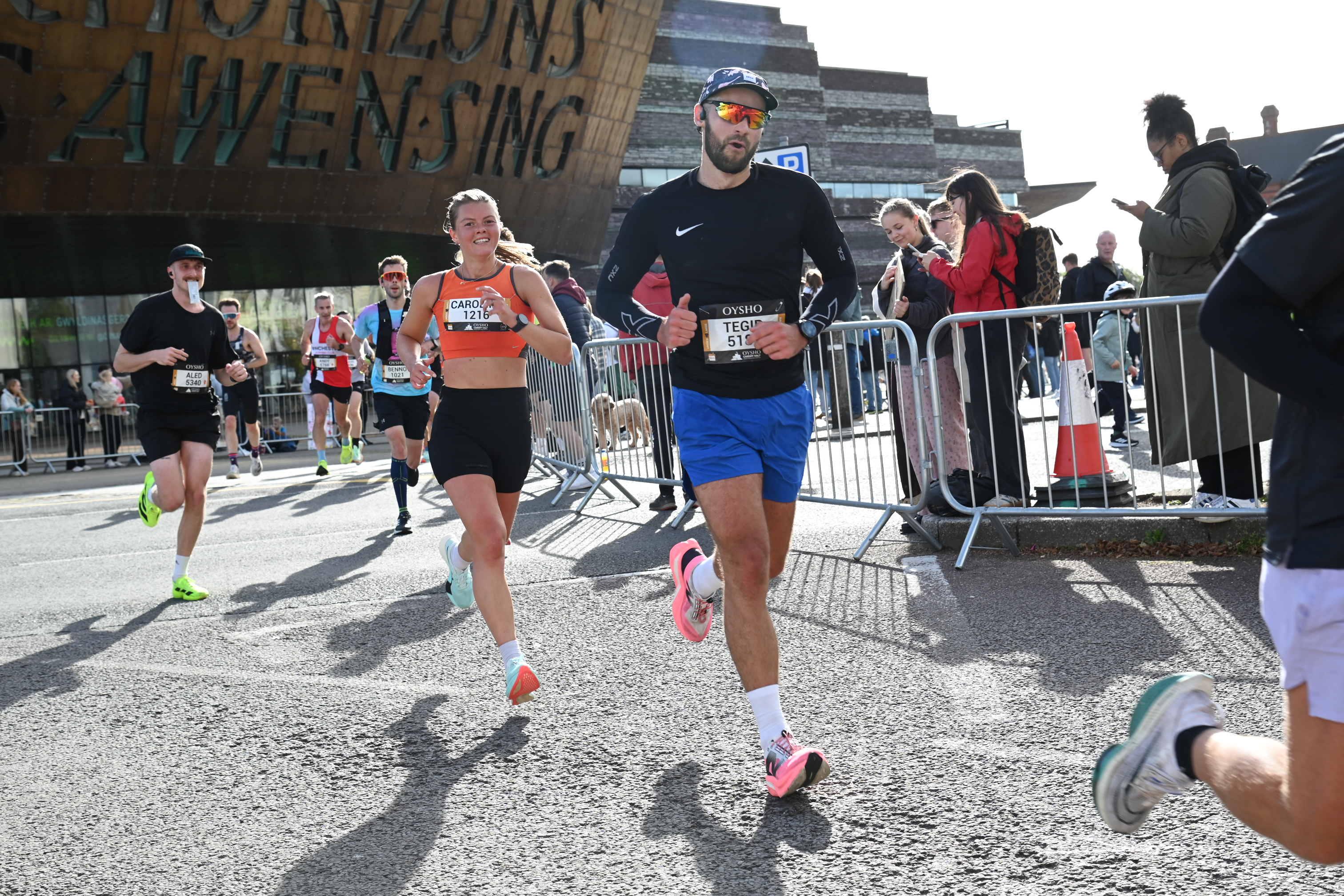 Runners racing